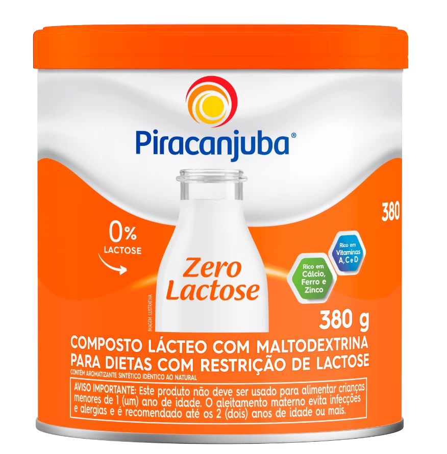 Produto Composto Lácteo Piracanjuba Zero Lactose 380g