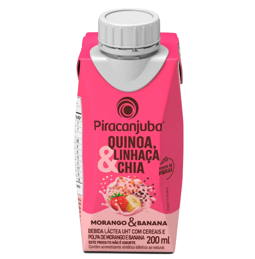 Produto Bebida com Cereais Piracanjuba Morango & Banana 200 ml