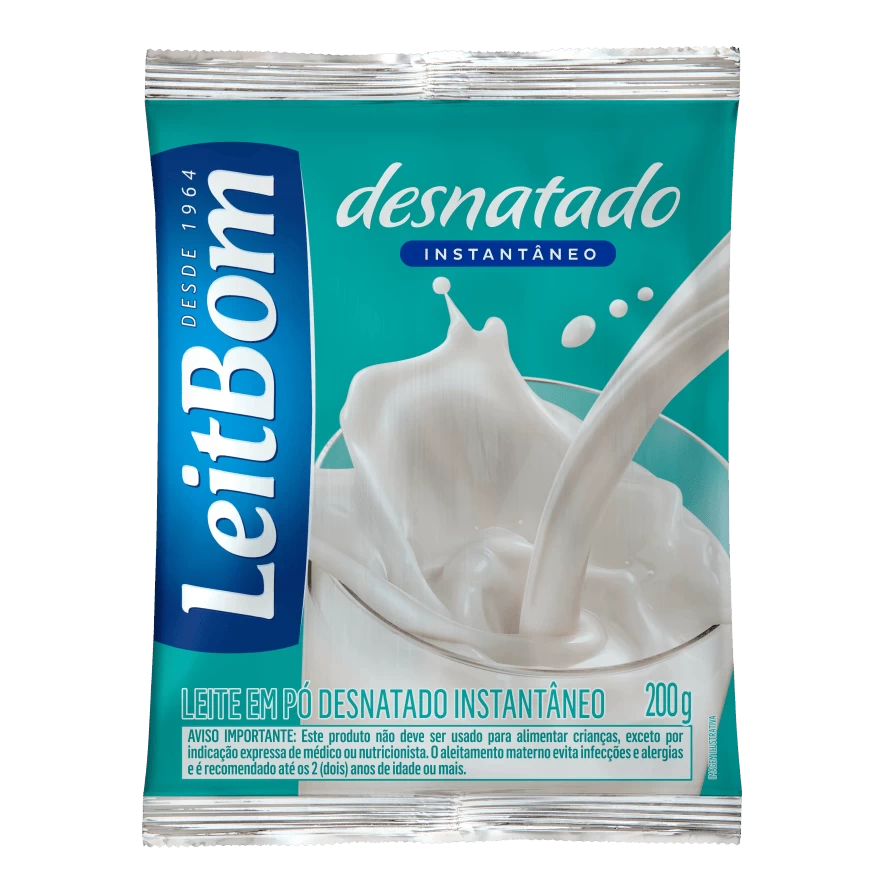 Produto Leite em Pó Desnatado Instantâneo 200 g