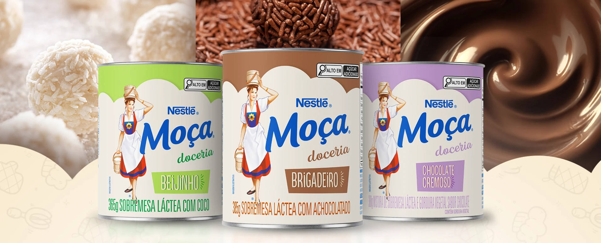 Grupo Piracanjuba e Nestlé relançam Linha Moça Doceria