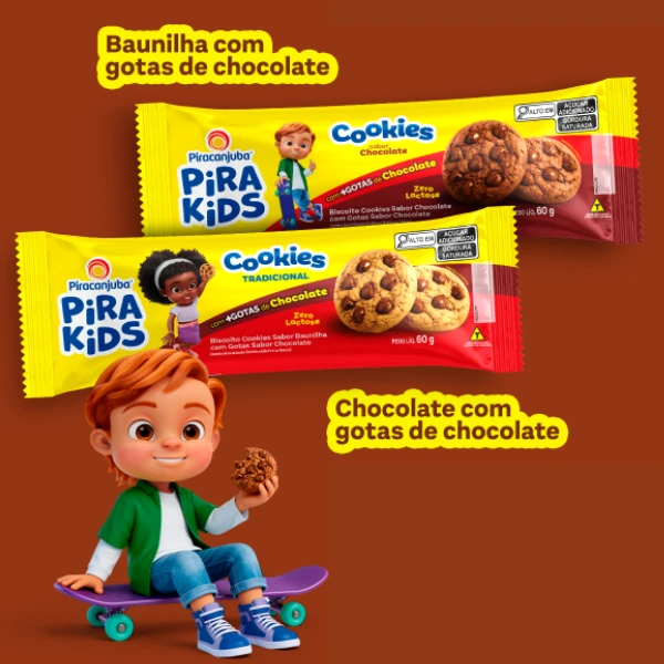 Piracanjuba Pirakids marca presença em novo segmento com lançamento de cookies