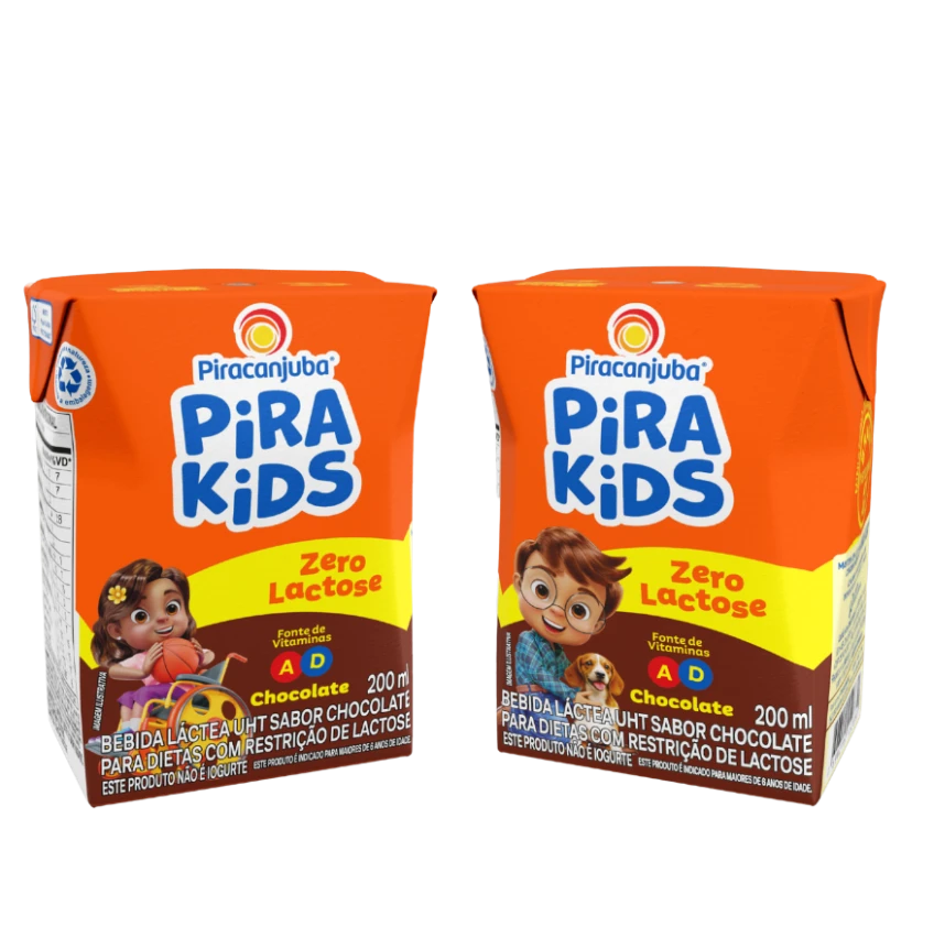 Achocolatado Piracanjuba Pirakids Zero Lactose 200ml