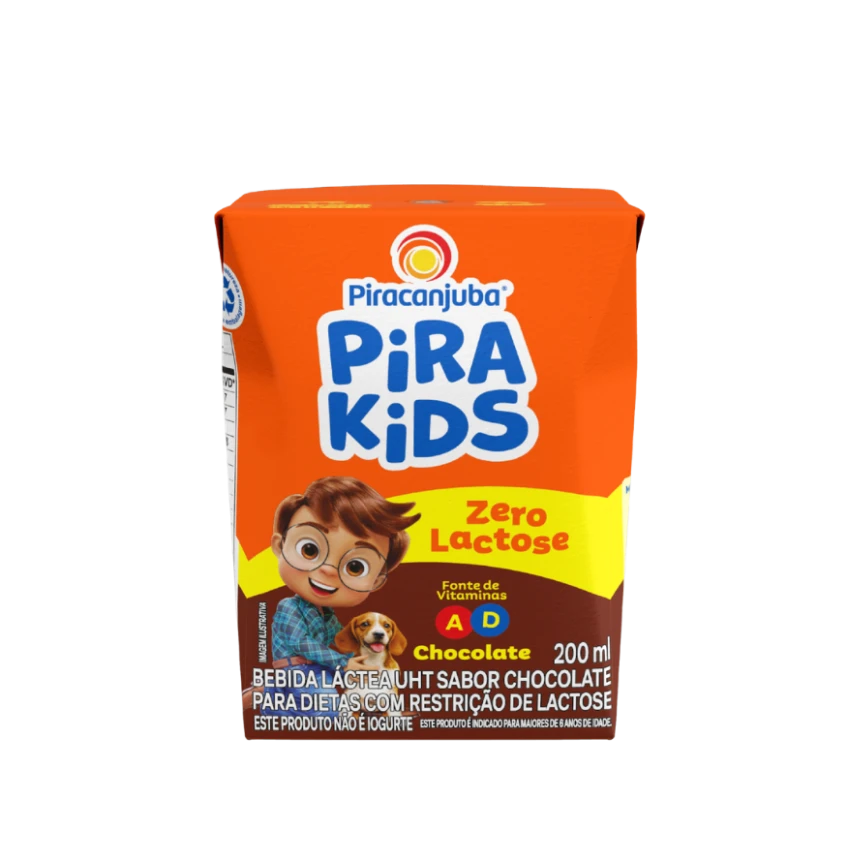 Achocolatado Piracanjuba Pirakids Zero Lactose 200ml