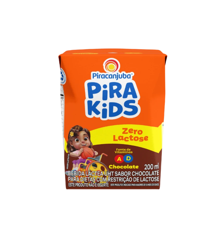 Achocolatado Piracanjuba Pirakids Zero Lactose 200ml
