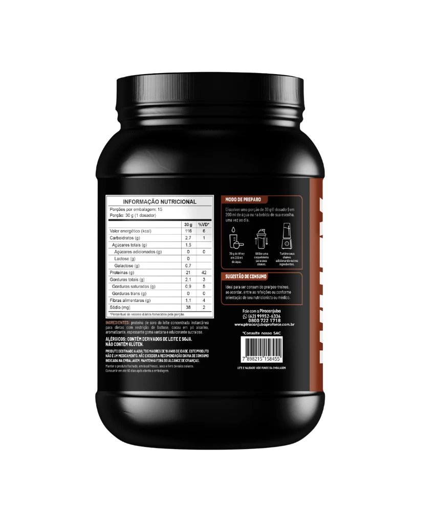 Piracanjuba ProForce Whey em Pó Tabela Nutricional