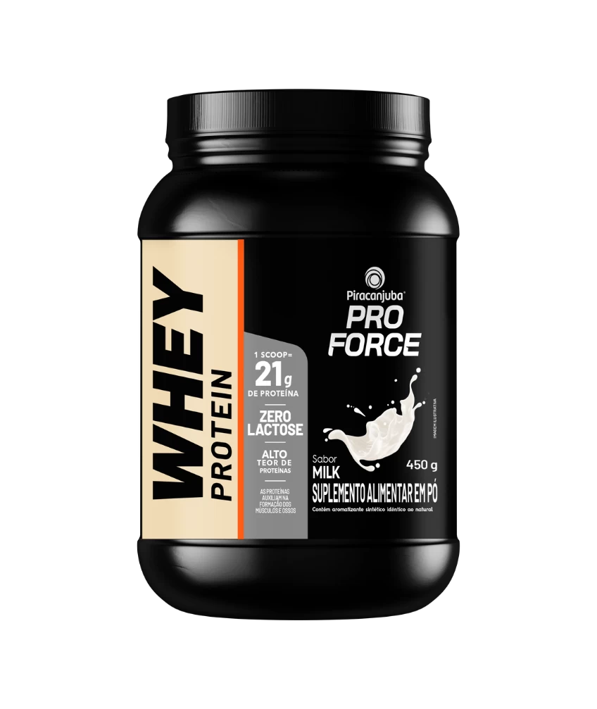 Whey Protein Piracanjuba Milk, 21g de proteína, 450g