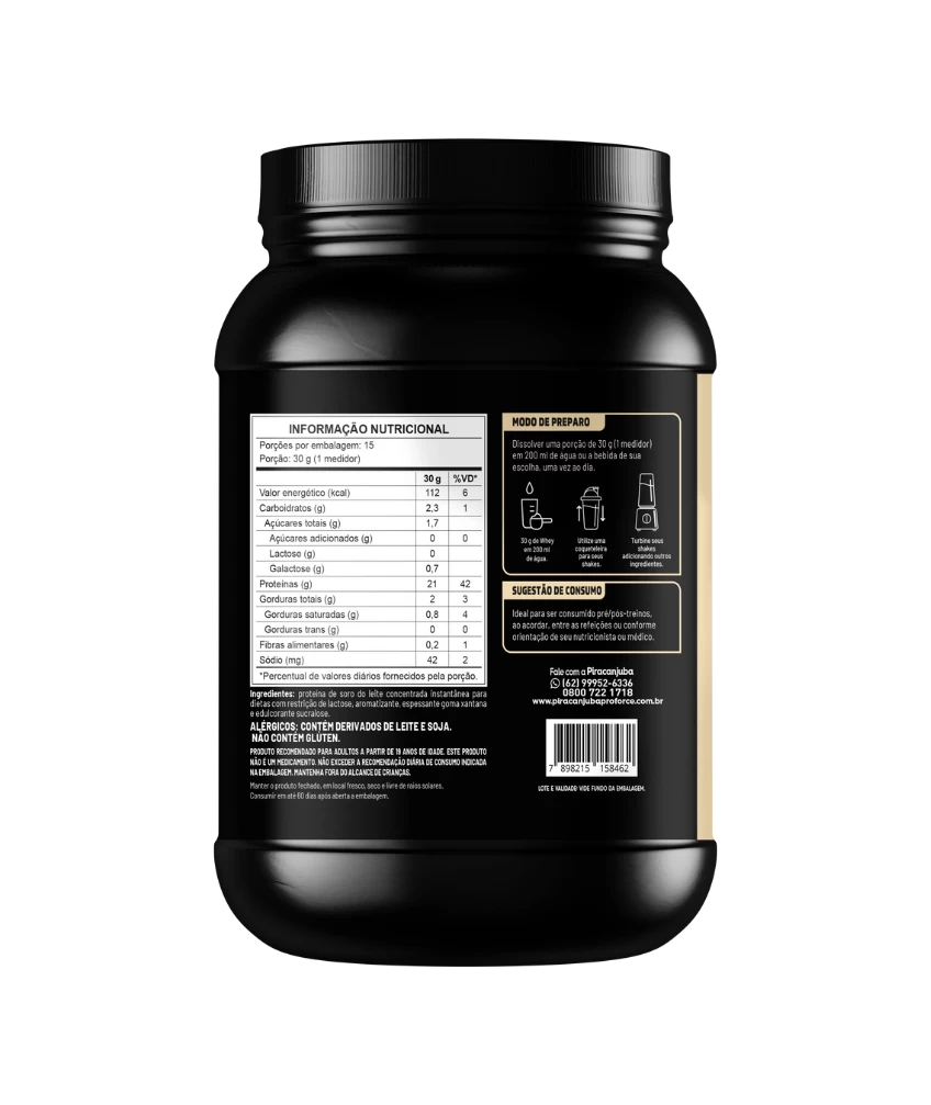 Piracanjuba ProForce Whey em pó tabela nutricional
