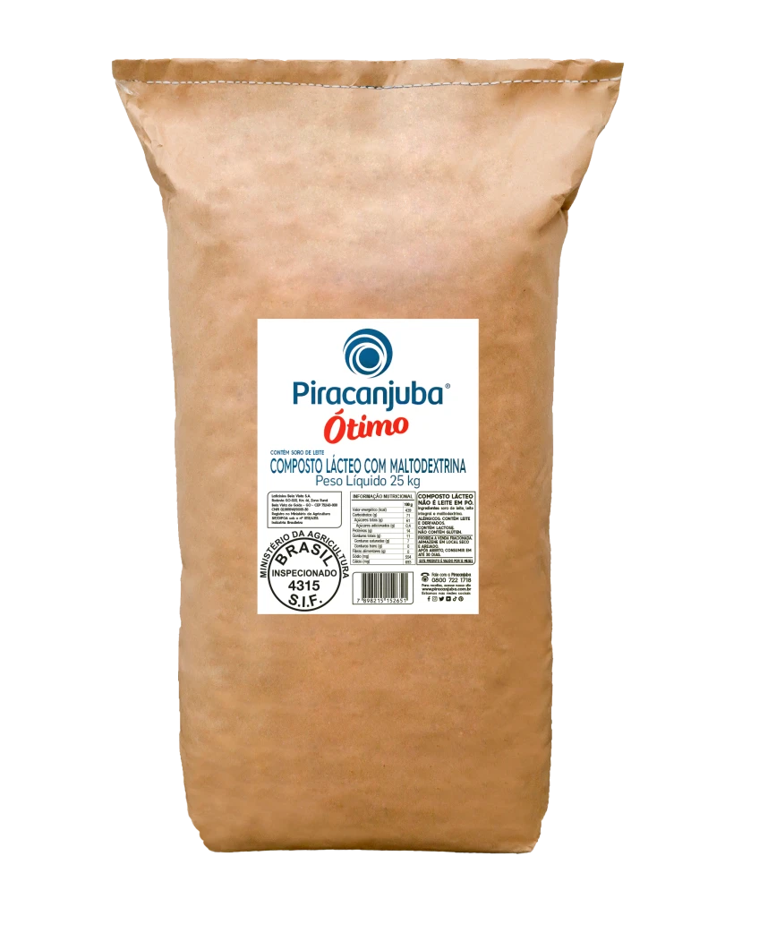 Composto Lácteo com Maltodextrina Piracanjuba Ótimo 25kg