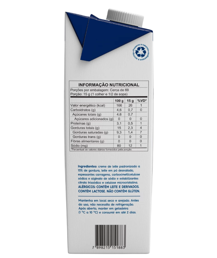 Creme de Leite Piracanjuba 1kg