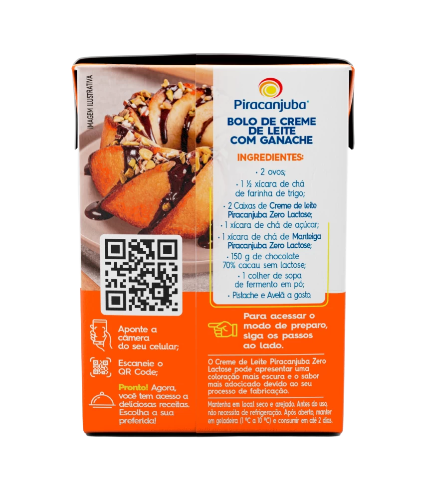 Creme de Leite Zero Lactose Piracanjuba 200g