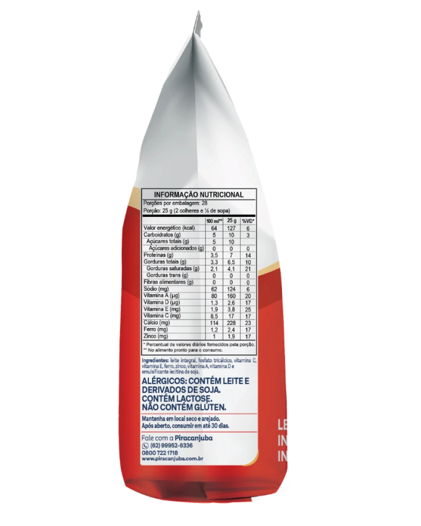 Leite em Pó Integral Instantâneo Piracanjuba 700g