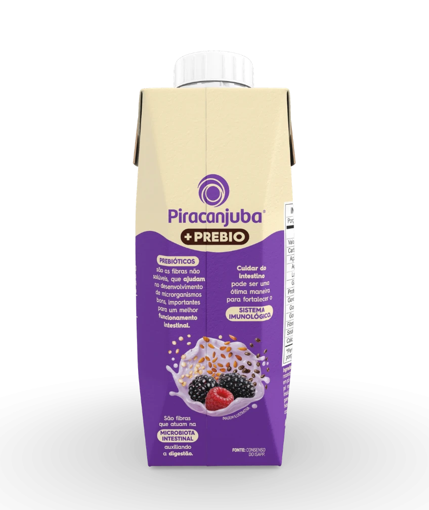 Bebida Láctea com Cereais +Prebio Frutas Roxas Piracanjuba 250ml