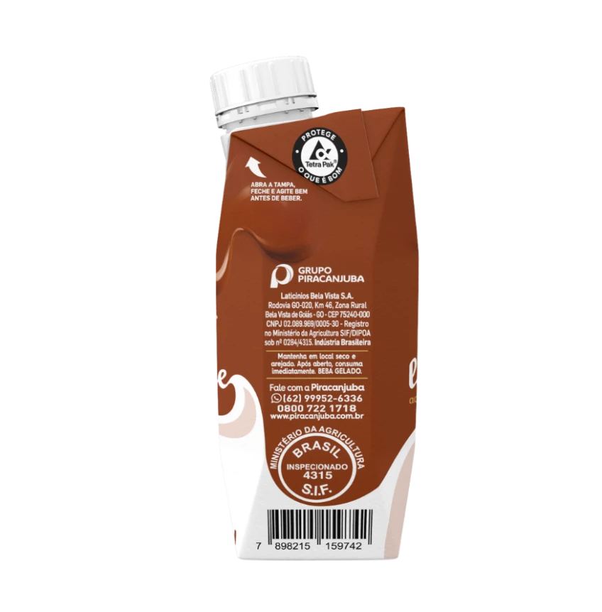Piracanjuba + Cacau Show laCreme Ao Leite 250ml