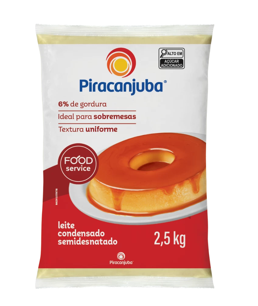 Leite Condensado Piracanjuba Semidesnatado 2,5kg