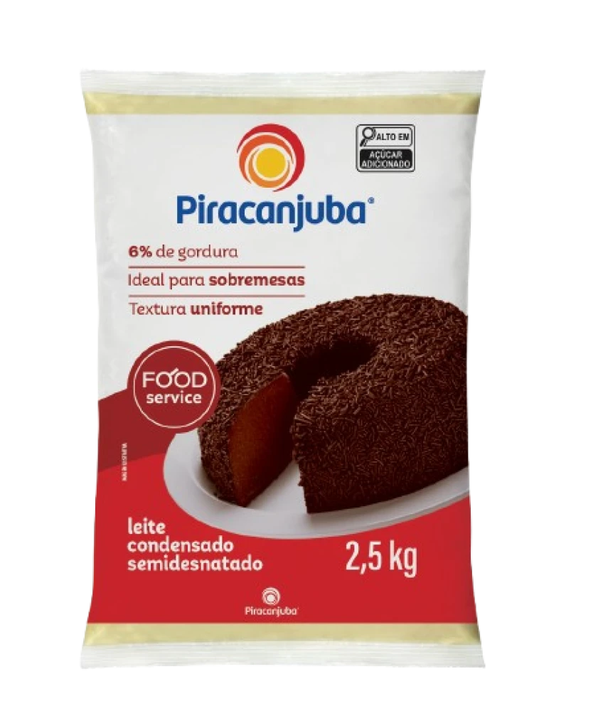 Leite Condensado Semidesnatado Piracanjuba 2,5kg