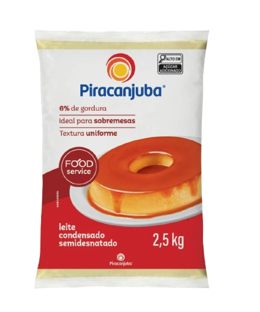 Leite Condensado Semidesnatado Piracanjuba 2,5kg