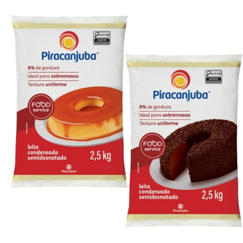 Leite Condensado Semidesnatado Piracanjuba 2,5kg