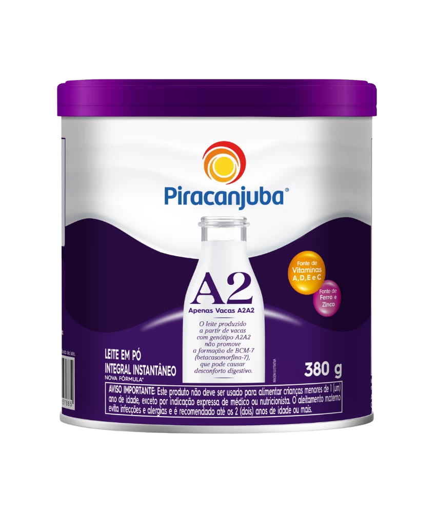 Leite em Pó Integral Instantâneo A2 Piracanjuba 380g