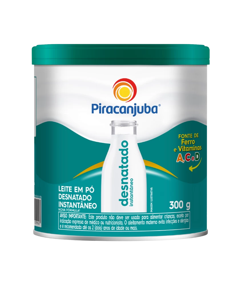 Leite em Pó Desnatado Instantâneo Piracanjuba 300g