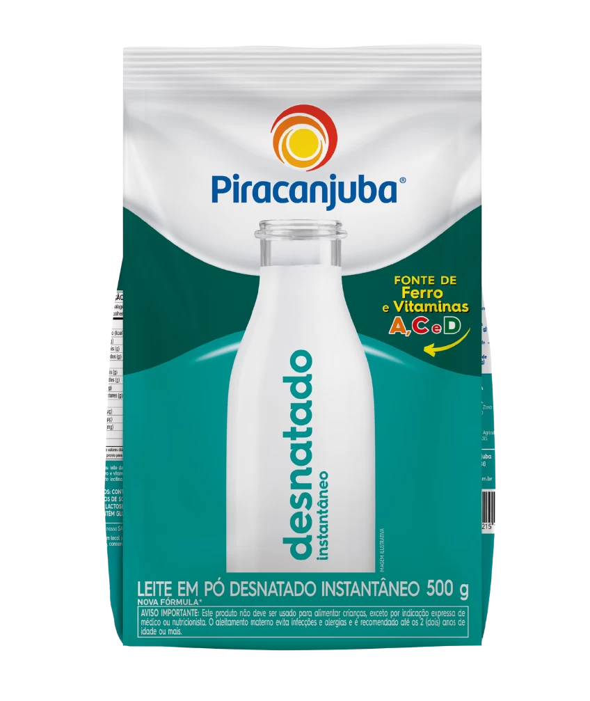 Leite em Pó Desnatado Instantâneo Piracanjuba 500g