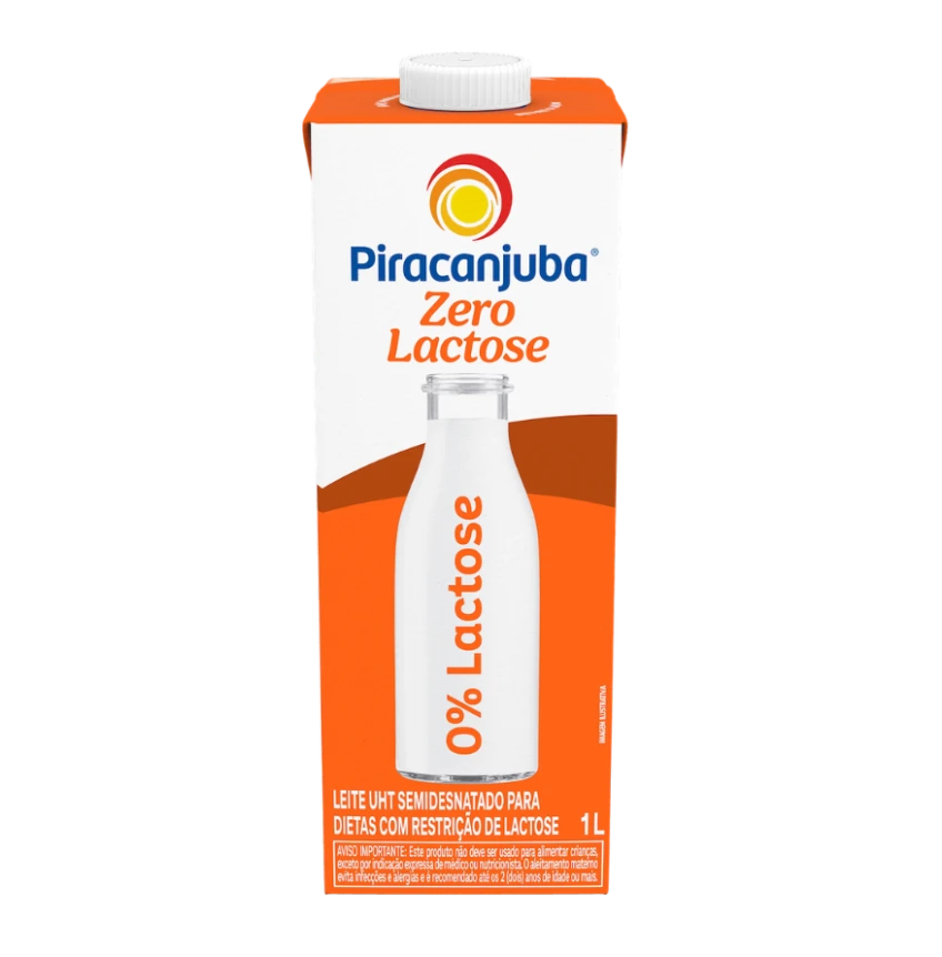 Leite Semidesnatado Zero Lactose Piracanjuba 1L