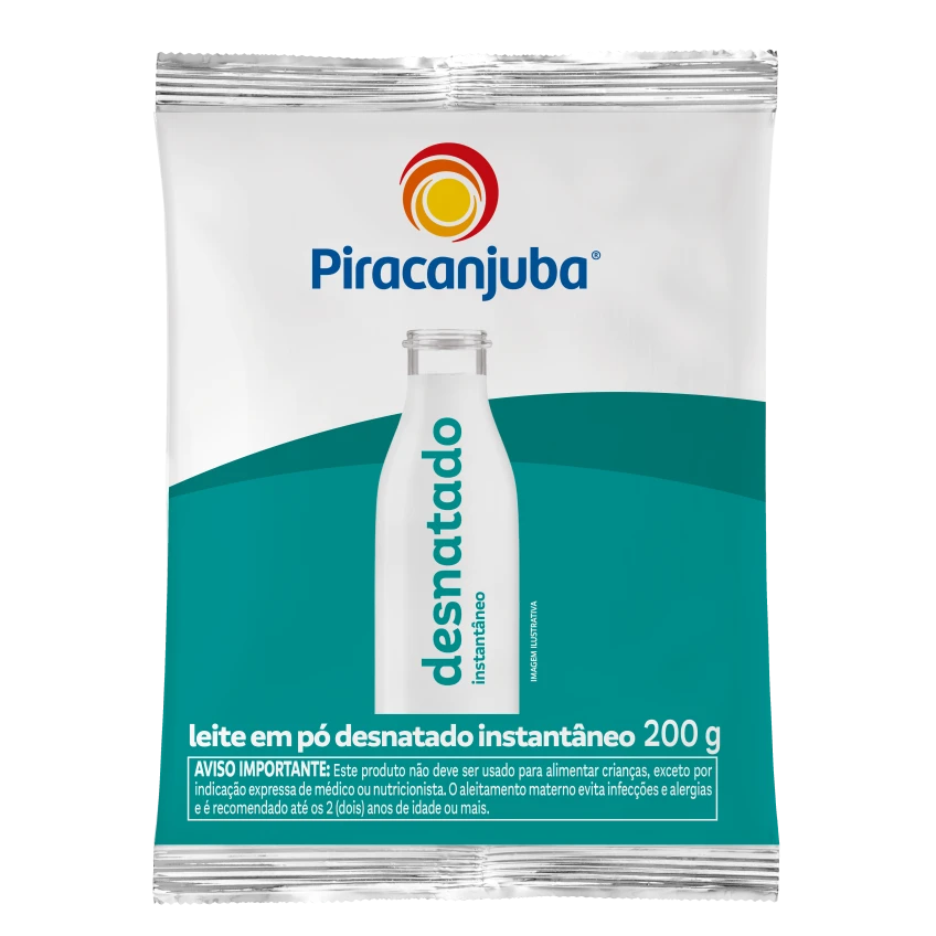 Leite em Pó Desnatado Instantâneo Piracanjuba 200g