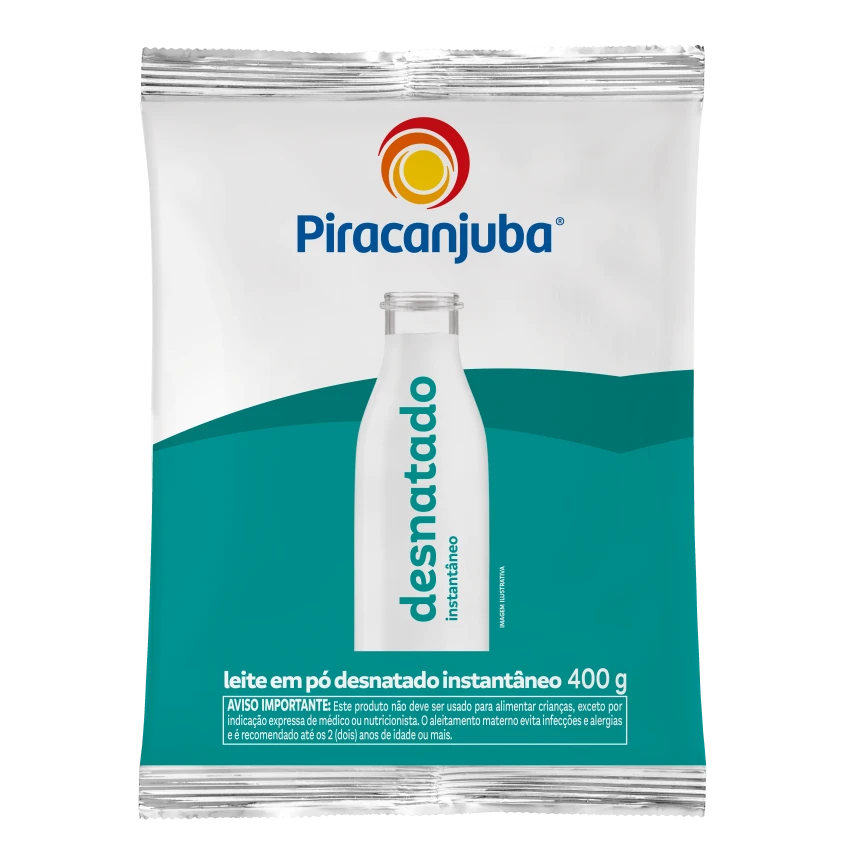 Leite em Pó Desnatado Instantâneo Piracanjuba 400g