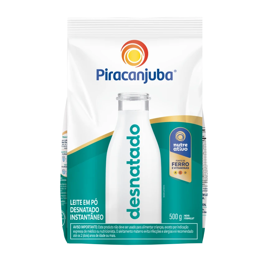 Leite em Pó Desnatado Instantâneo Piracanjuba 500g