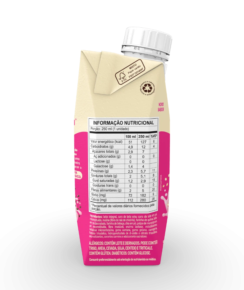 Bebida Láctea com Cereais Piracanjuba + Prebio 250ml