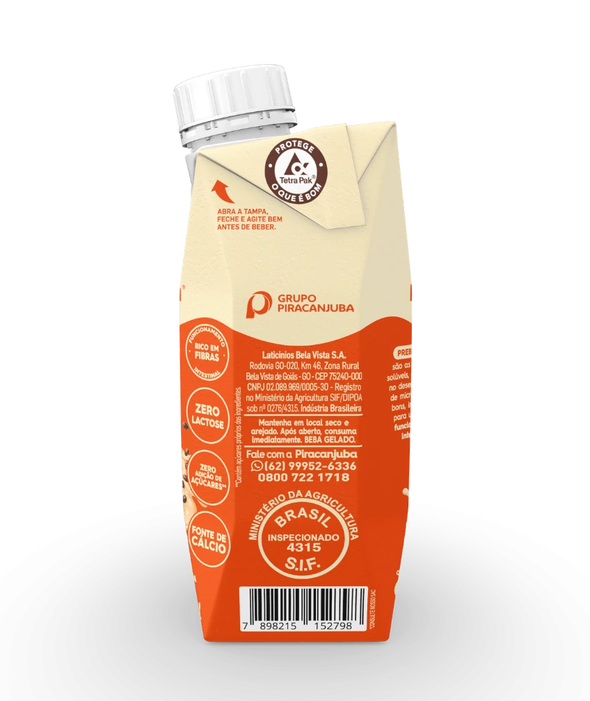 Bebida Láctea com Cereais Piracanjuba Mamão & Maçã 250ml