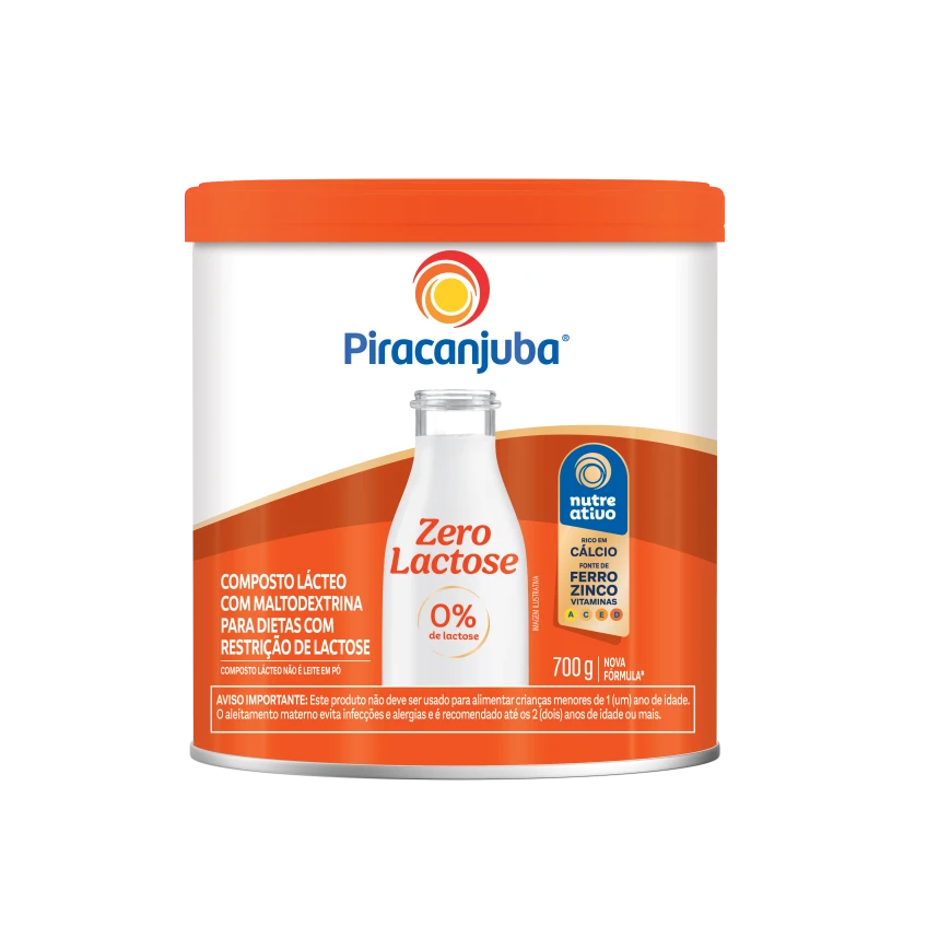 Composto Lácteo Zero Lactose Piracanjuba 700g