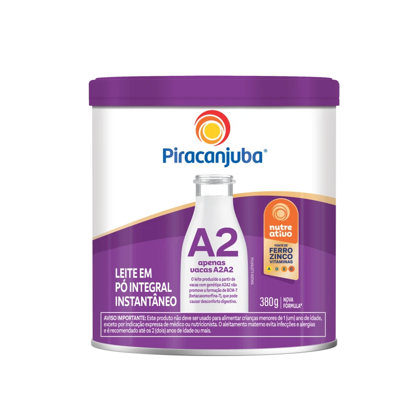 Leite em Pó Integral Instantâneo Piracanjuba A2 380g