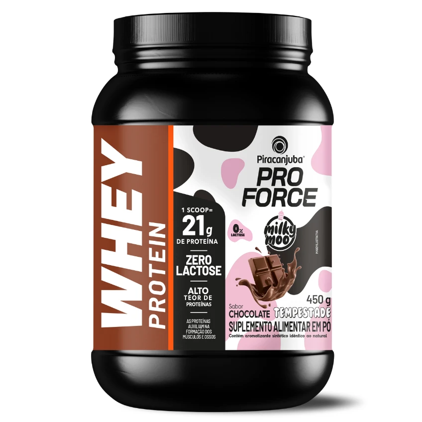 Piracanjuba ProForce Pó + Milky Moo Chocolate Tempestade 450g