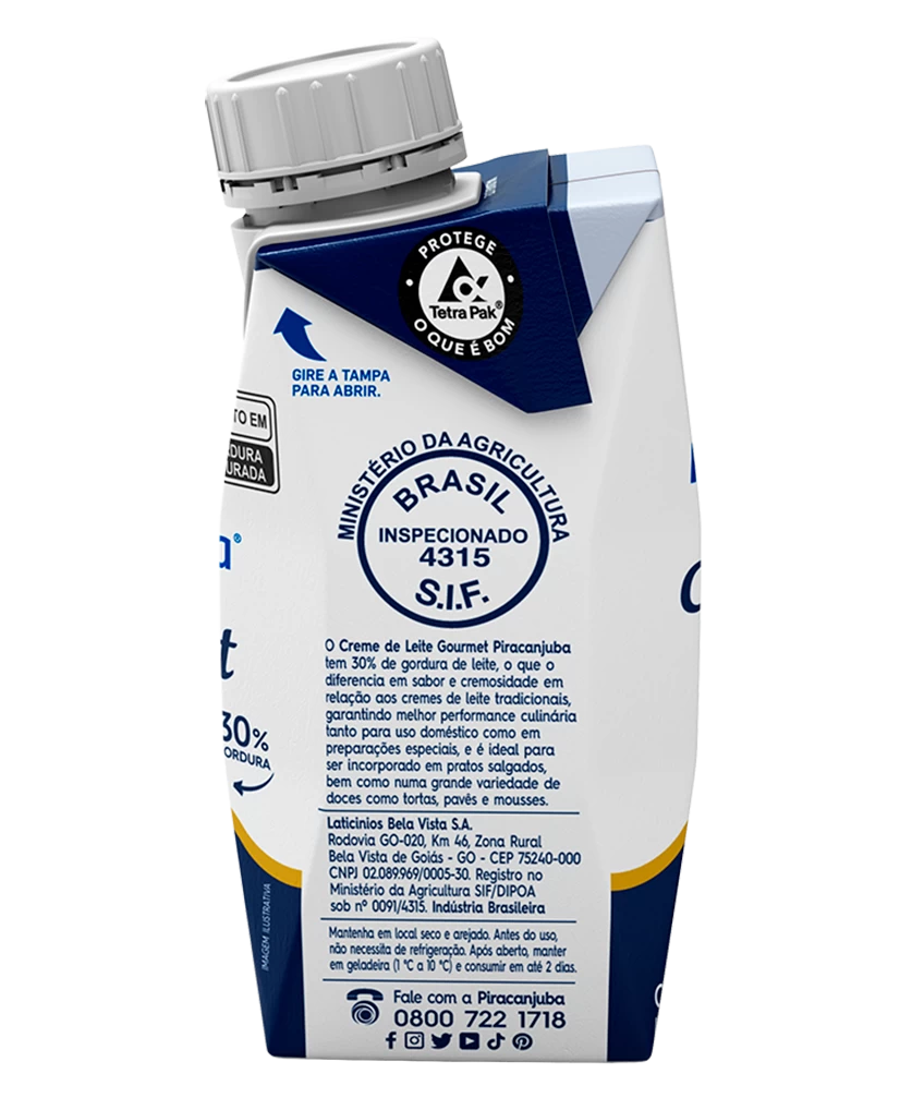 Creme de Leite Gourmet Piracanjuba 200g