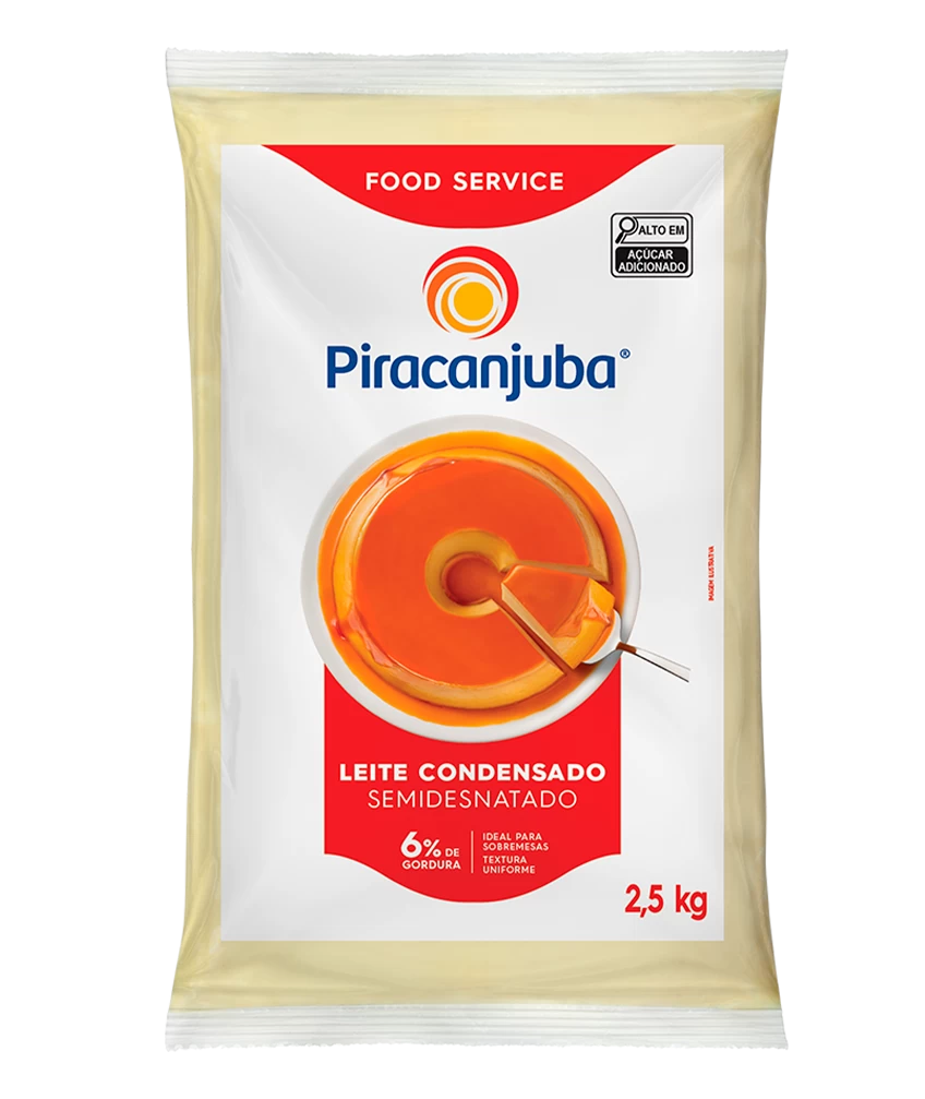Leite Condensado Piracanjuba Semidesnatado 2,5kg
