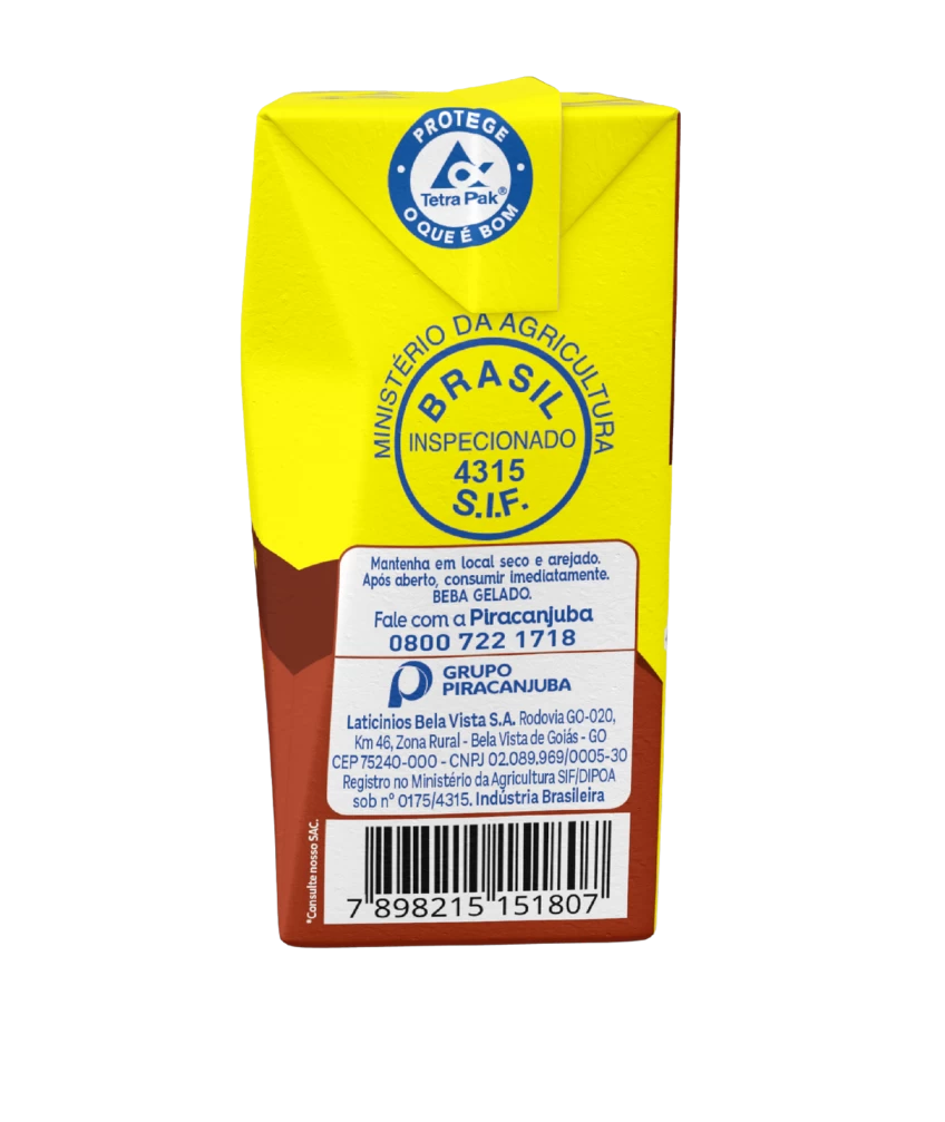 Achocolatado Piracanjuba Pirakids 200ml