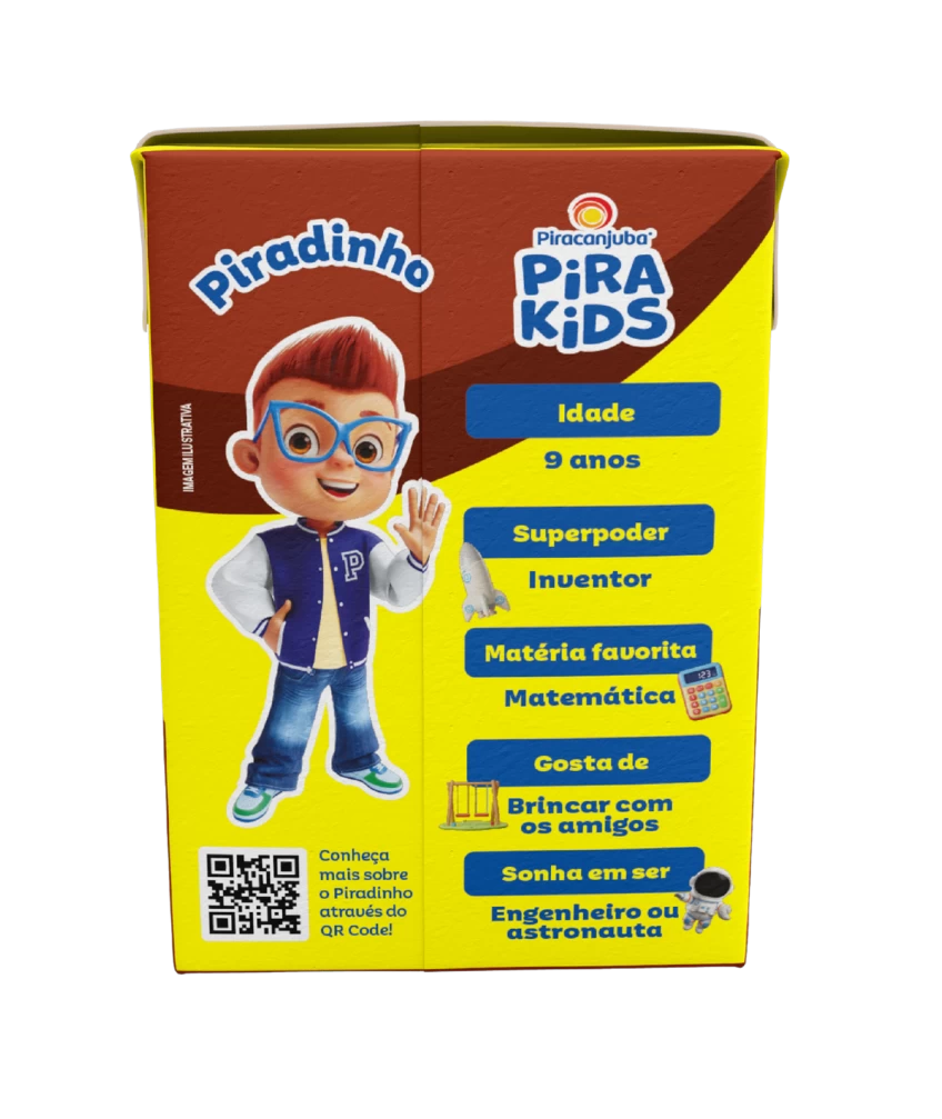 Achocolatado Piracanjuba Pirakids 200ml - Piradinho