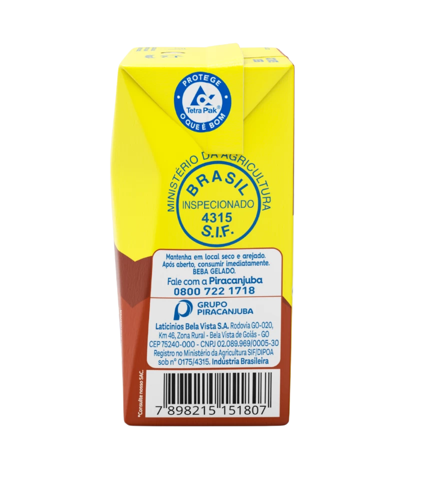 Achocolatado Piracanjuba Pirakids 200ml