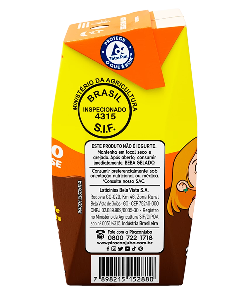 Dairy Drink with Chocolate Flavor Zero Lactose 200ml