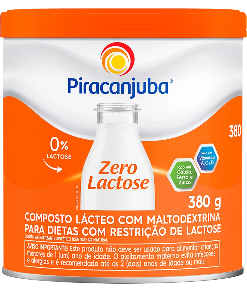 Composto Lácteo Zero Lactose Piracanjuba 380g