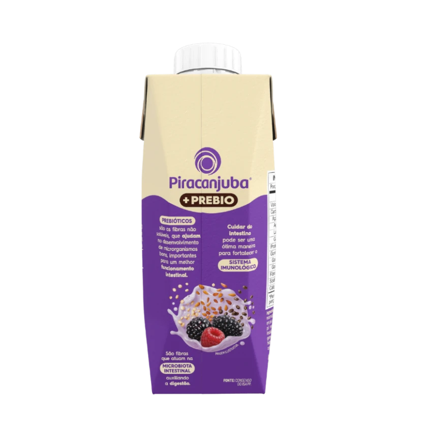 Bebida Láctea com Cereais +Prebio Frutas Roxas Piracanjuba 250ml