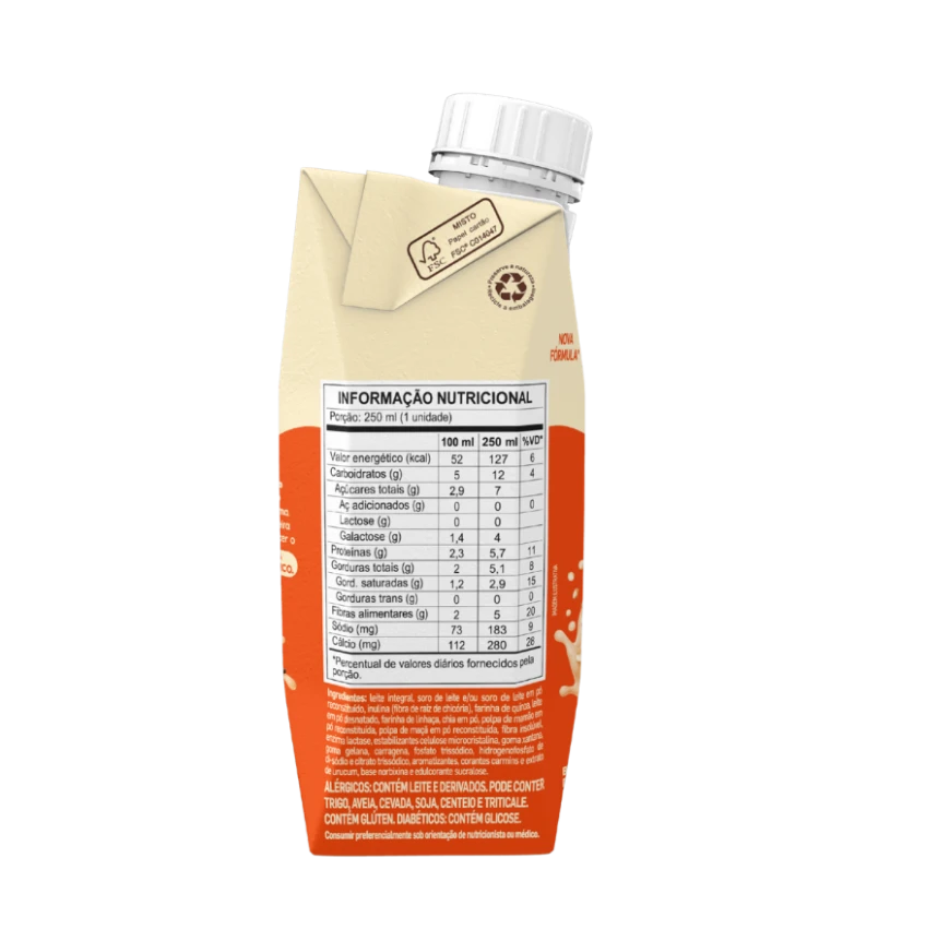 Bebida Láctea com Cereais Piracanjuba Mamão & Maçã 250ml