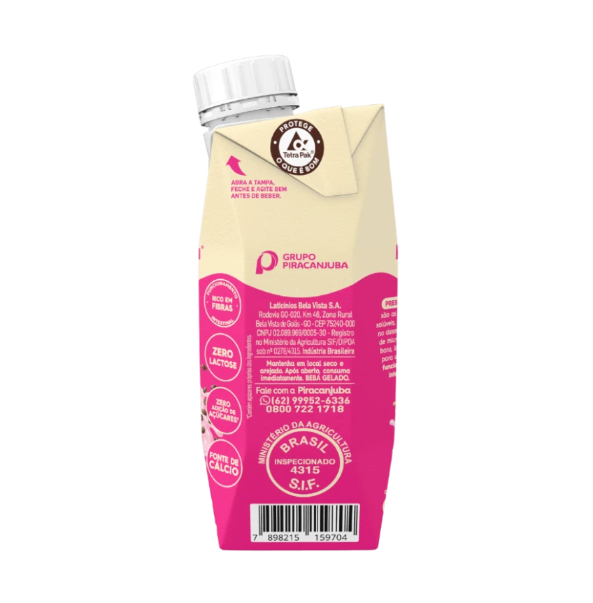 Bebida Láctea com Cereais Piracanjuba + Prebio 250ml