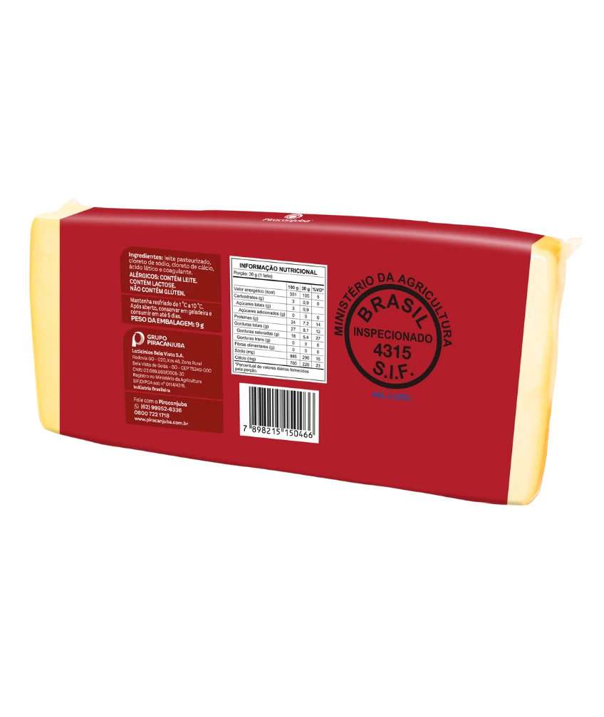 Queijo de Coalho Piracanjuba 2kg