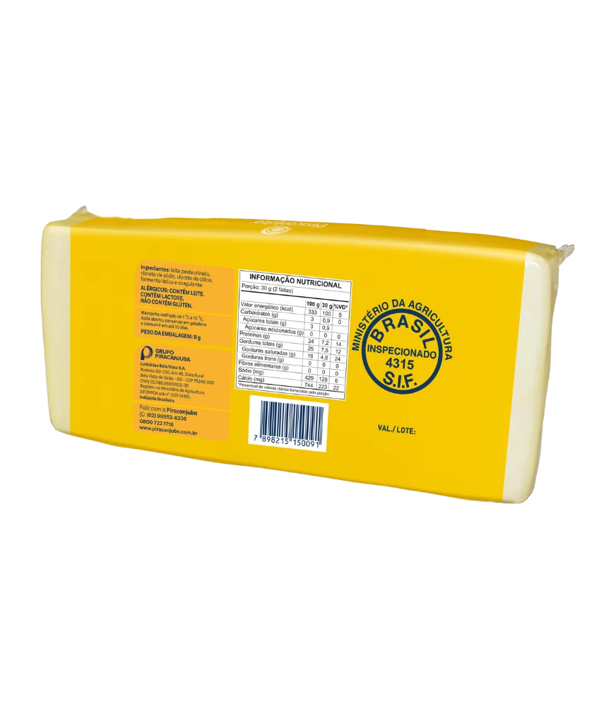 Queijo Mussarela Piracanjuba 2kg