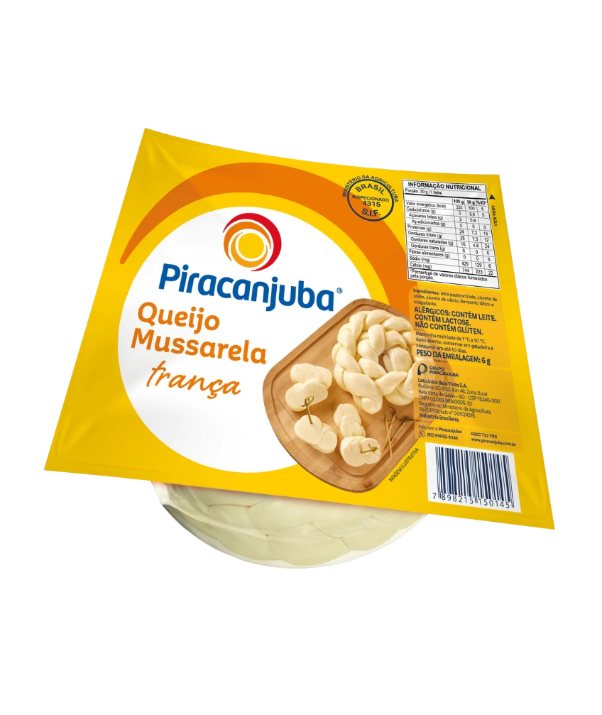 Queijo Mussarela Piracanjuba Trança