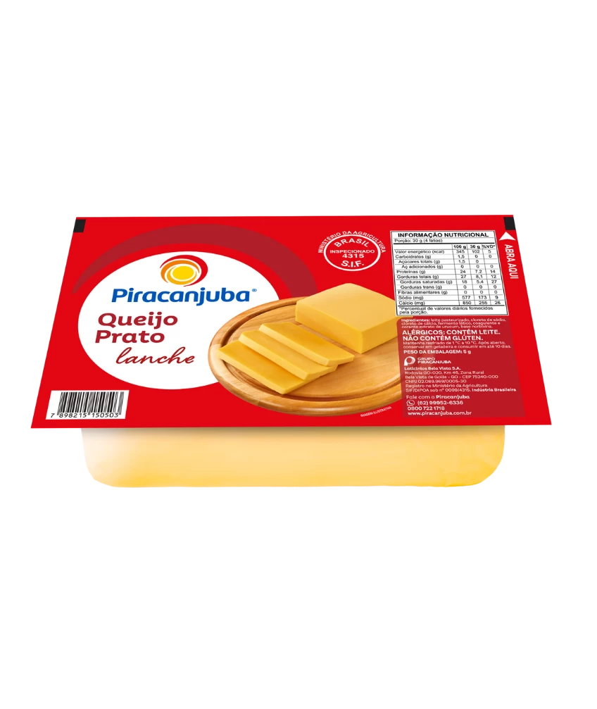 Queijo Prato (lanche) Piracanjuba
