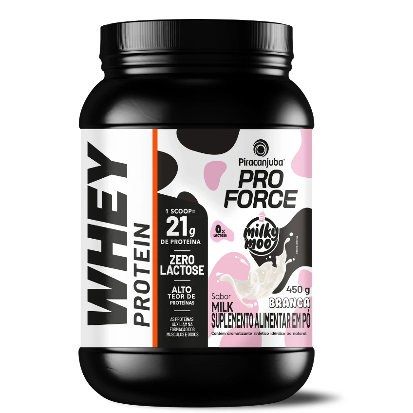 Piracanjuba ProForce Pó + Milky Moo Milk Branca 450g