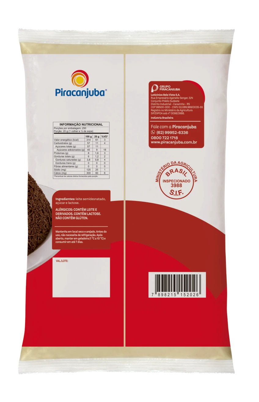 Leite Condensado Semidesnatado Piracanjuba 5kg