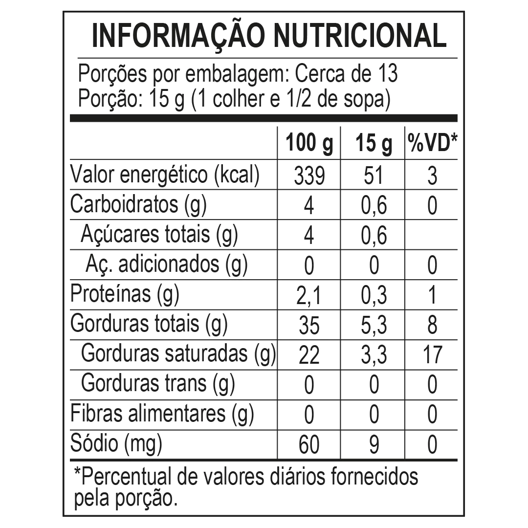 <p>Informação Nutricional</p>